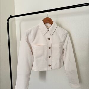 Aritzia Wilfred Little Cropped Jacket Light Birch